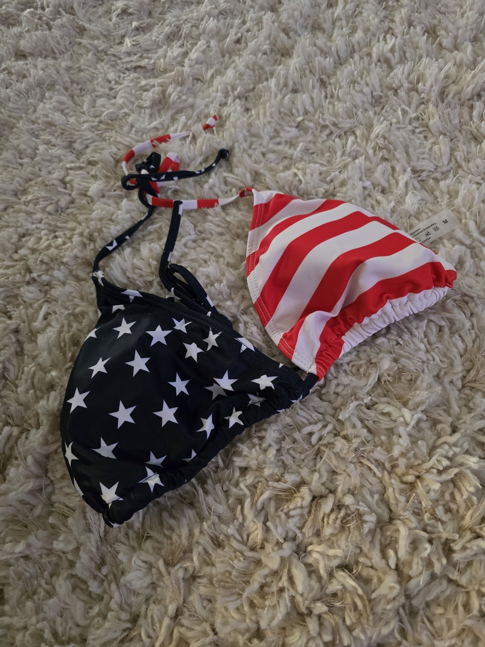 Kids Star & Stripe Swim Top - Red, White & Blue